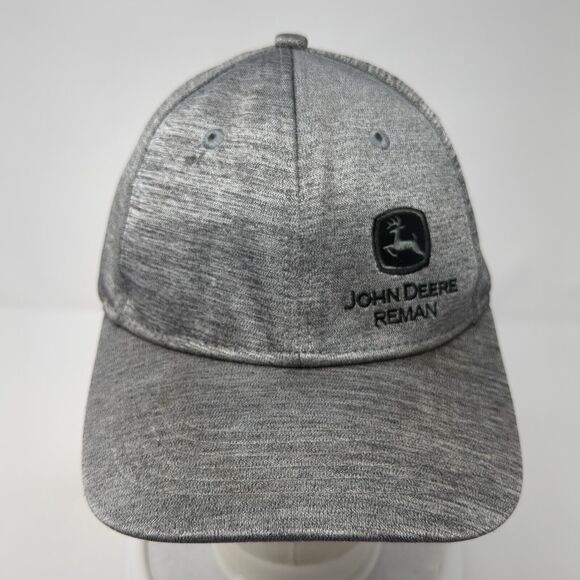 John Deere Reman 2018 Slideback Hat Gray One Size Adjustable 6 Panel - Picture 2 of 8